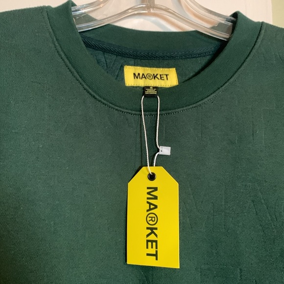 NWT @Market Studios Emboss Print Fleece Crewneck - Picture 6 of 9